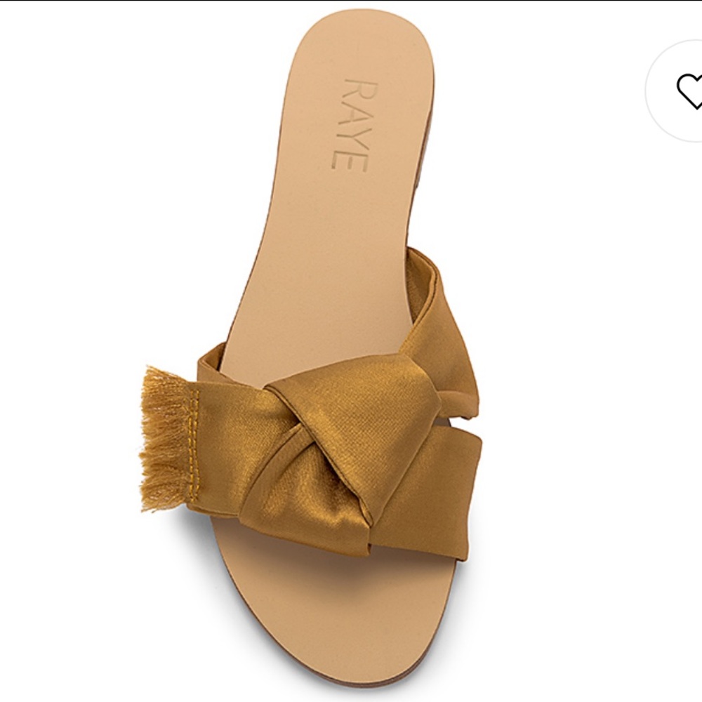 Raye Revolve Gold Metallic Liv Slide